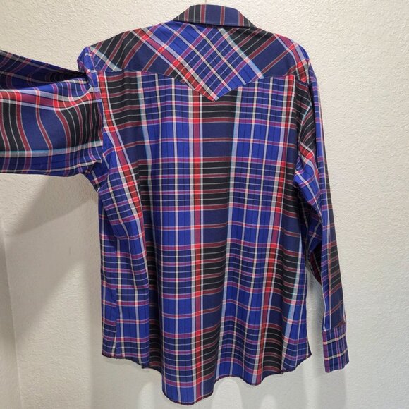 Wrangler Men's Size 18 X 36 Pearl Snap Western Shirt Long Sleeve - Picture 5 of 13